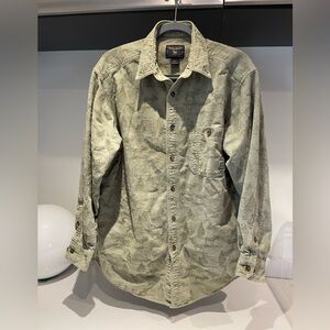 Woolrich men’s Flannel Outdoors Wildlife Elk Moose Deer Trees Button Up Sz Large